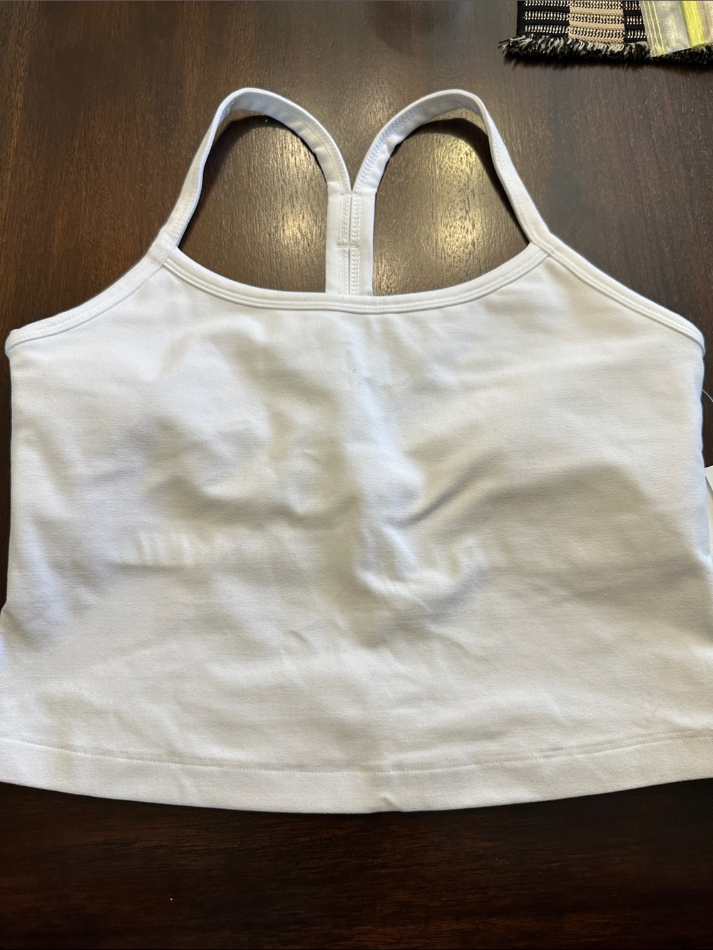 Beyond Yoga White Racerback Cropped Sports Bra NWOT